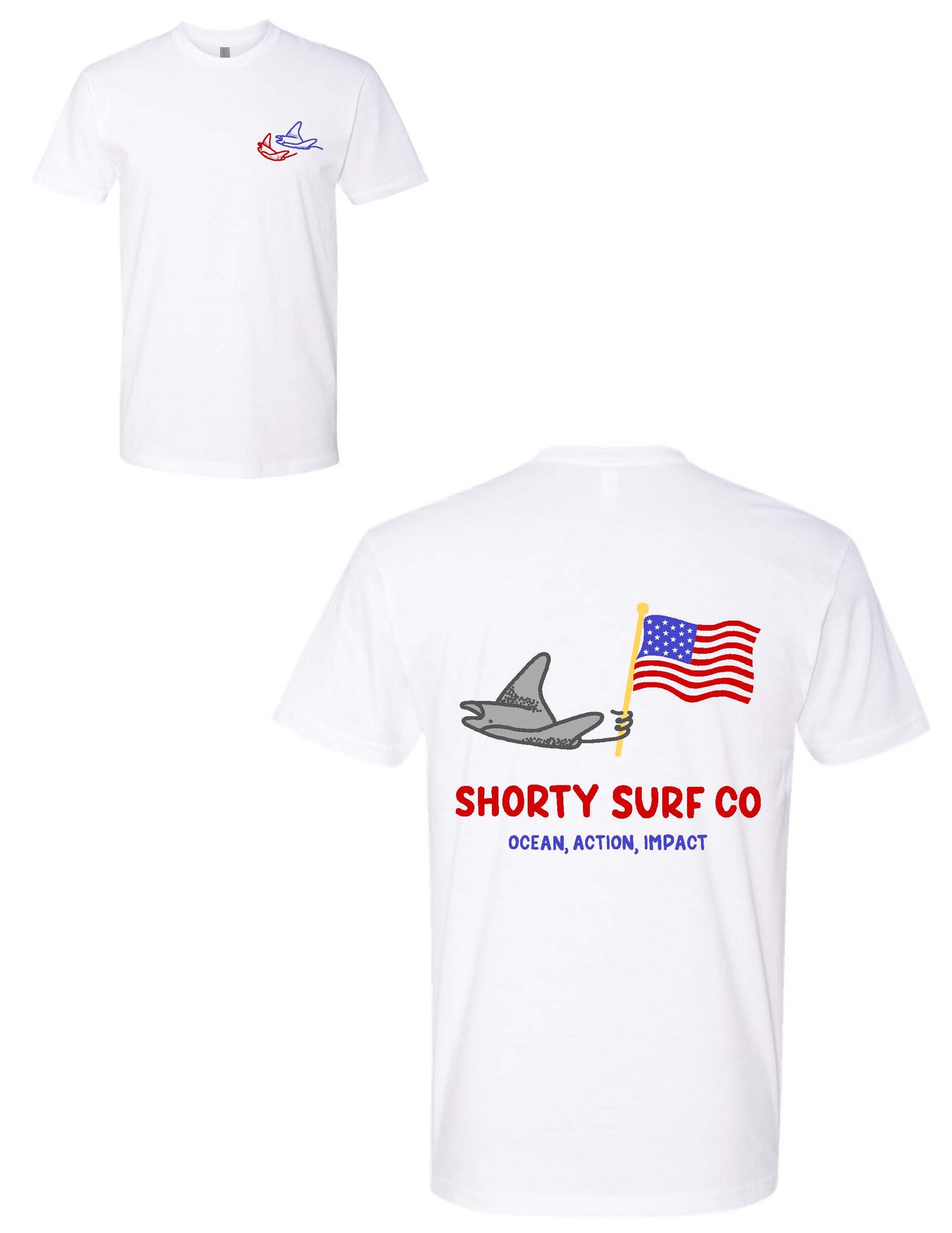 Shorty Surf Co Patriotic Tee